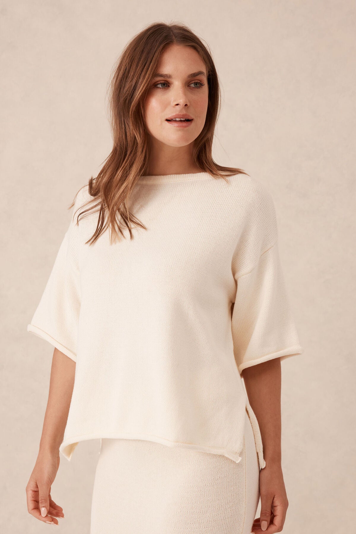 BOXY KNIT TEE